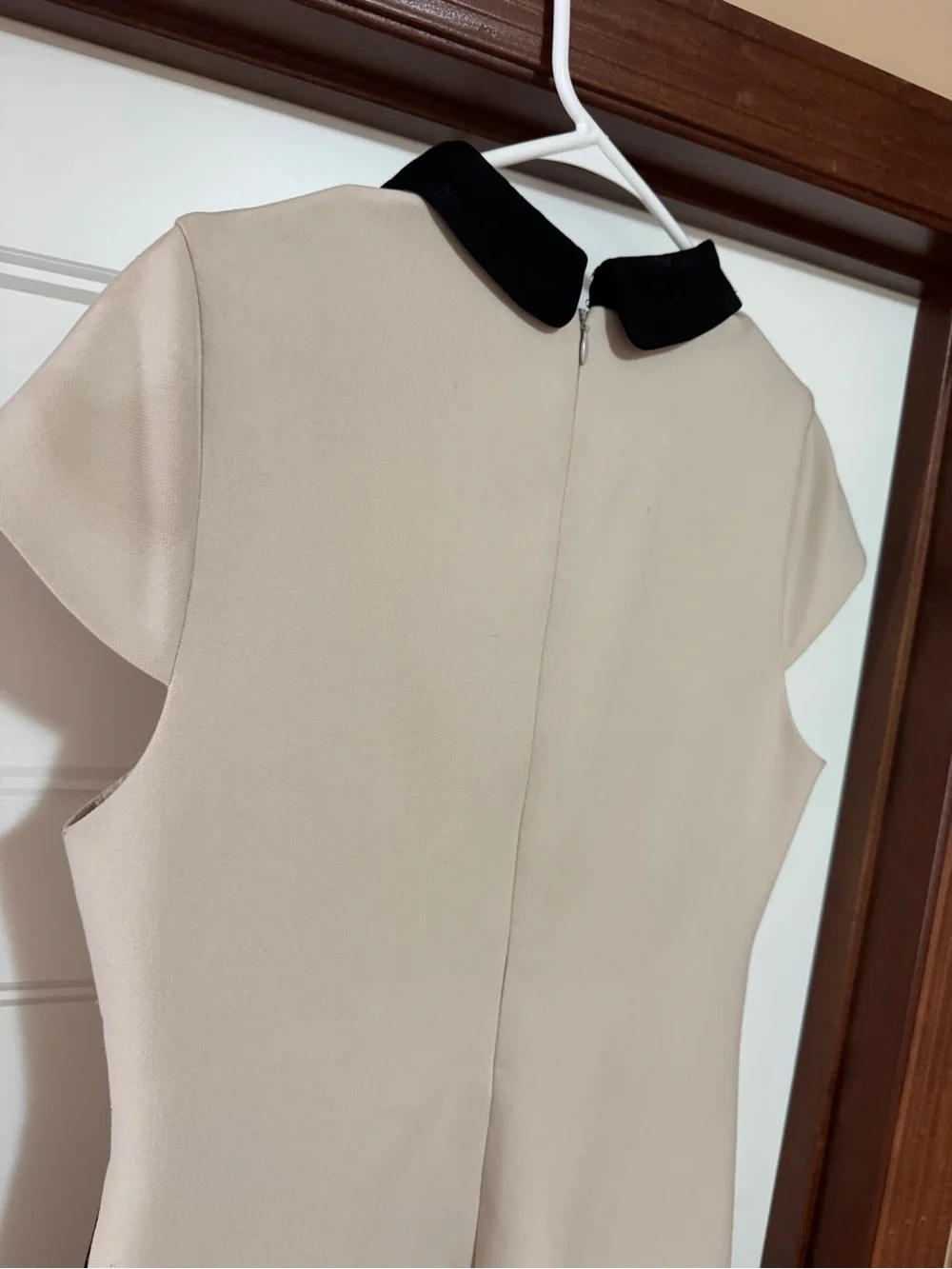kate spade Cream Midi Dress with Black Peter Pan Collar